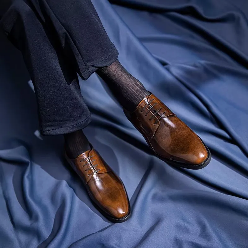 Refined Leather Derby Shoes