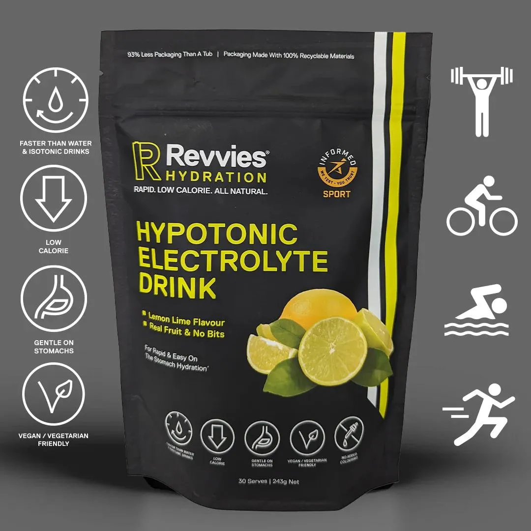 Revvies Hydration - Hypotonic Electrolyte Drink - Lemon Lime