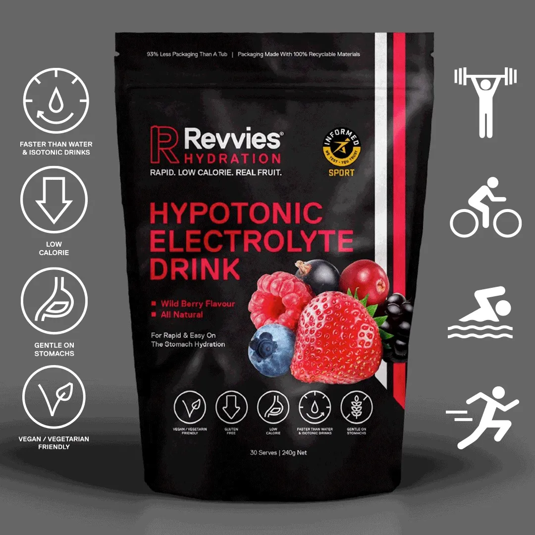 Revvies Hydration - Hypotonic Electrolyte Drink - Wild Berry