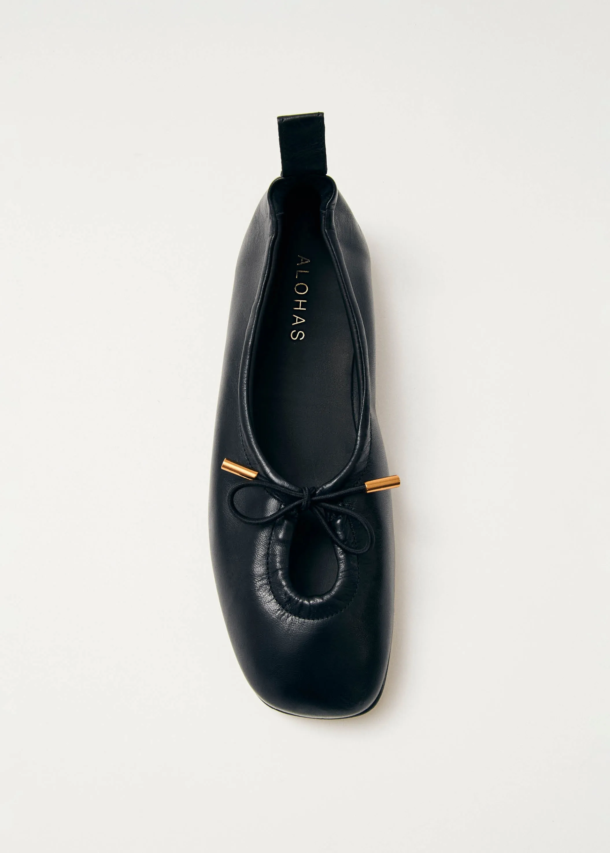 Rosalind Leather Ballet Flats - Black