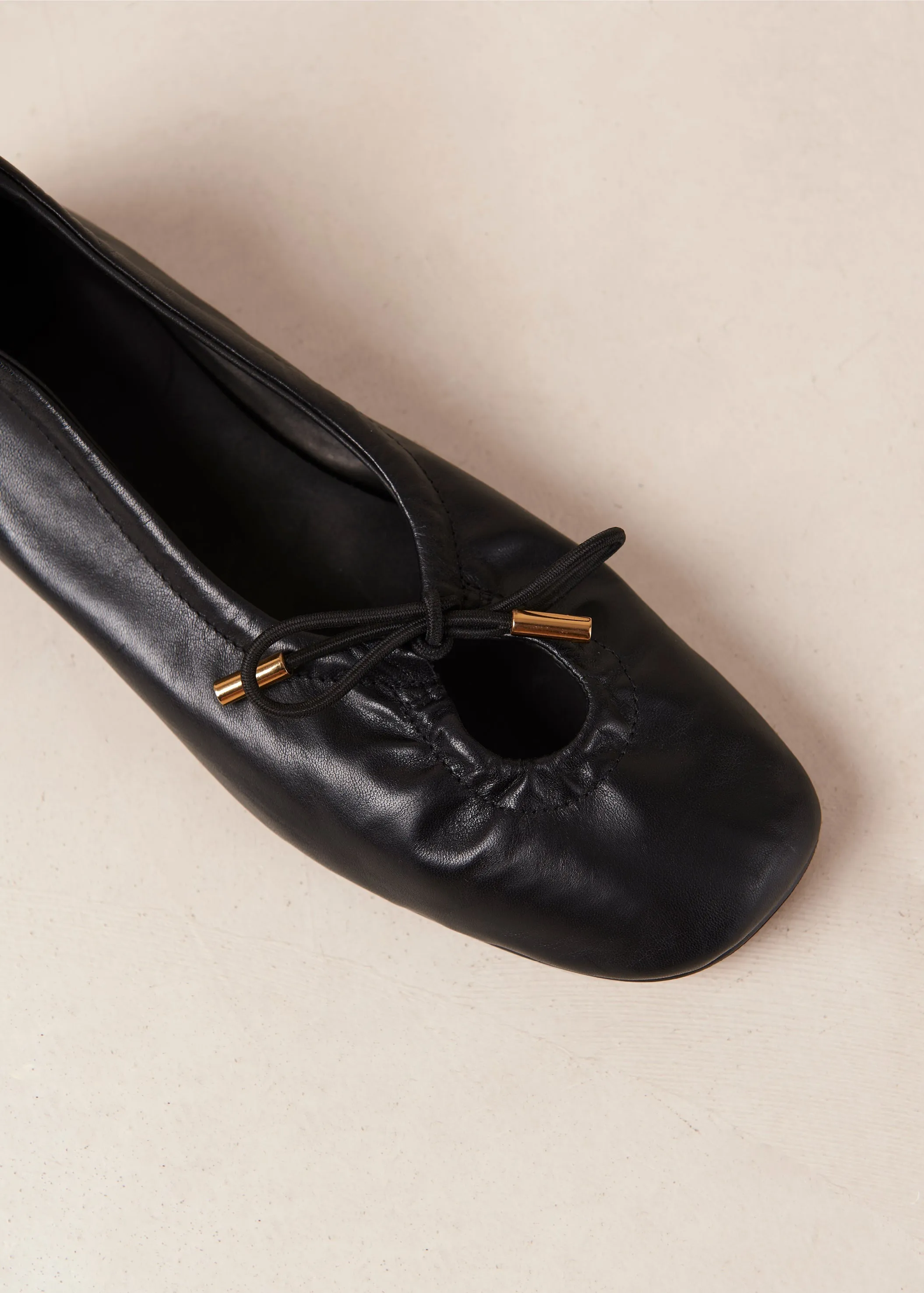 Rosalind Leather Ballet Flats - Black