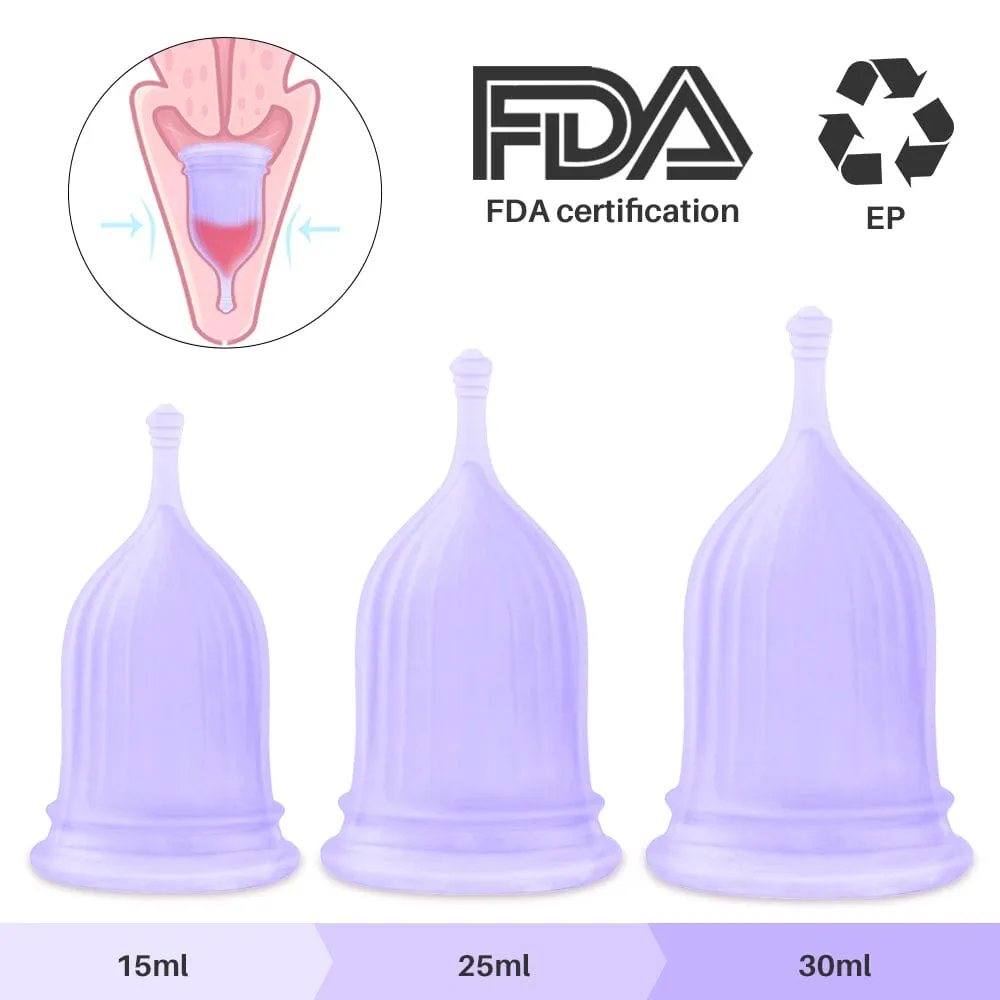 Sano Silicone Menstrual Cup Set