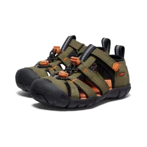 Seacamp II Kids' CNX Active Sandal - Dark Olive/Gold Flame