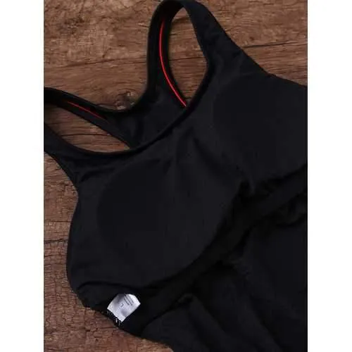 Seamless Professional Sports Cover Belly Padded Swimsuit