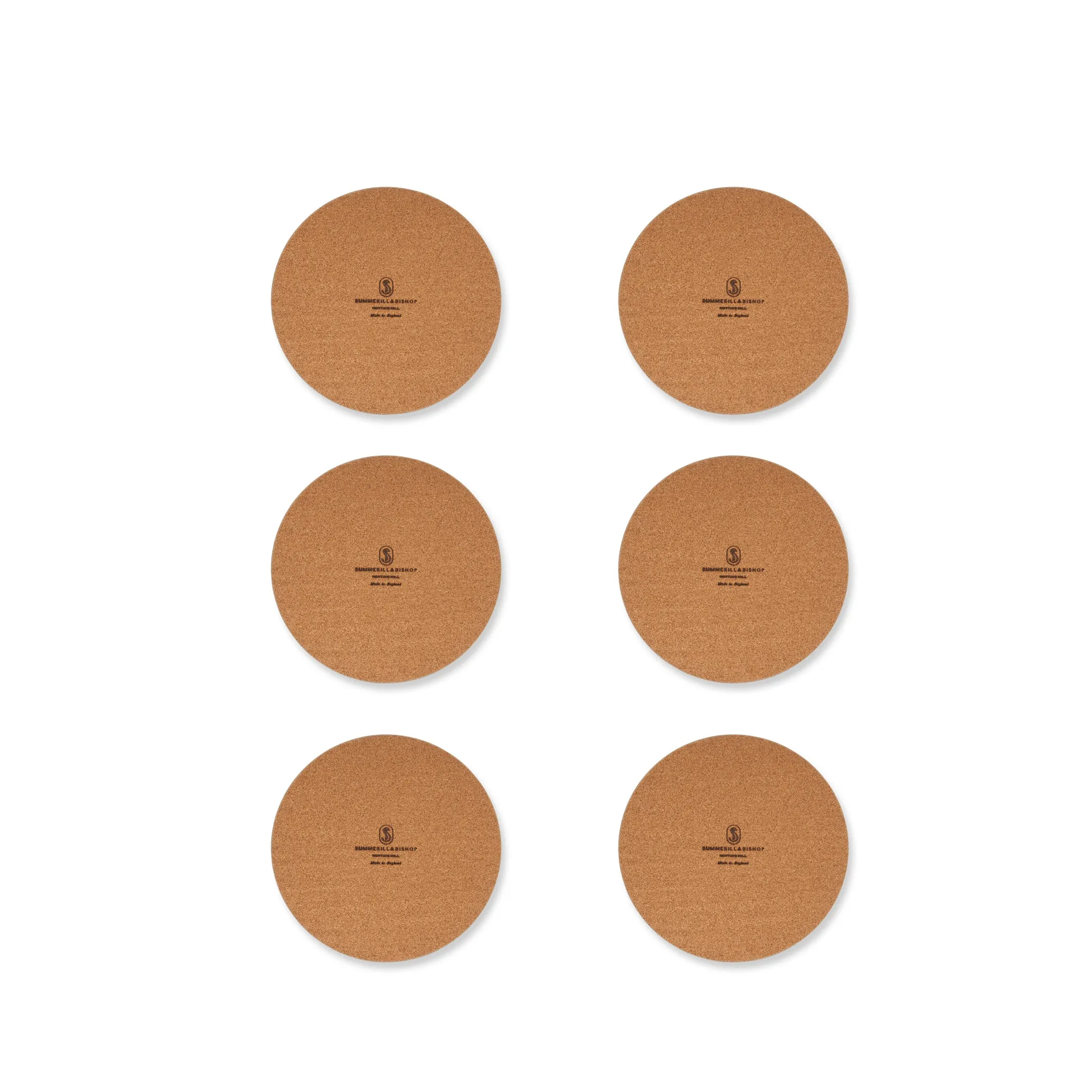 Set of 6 Shoe Check & Crystal Round Cork-Backed Placemats in Rose Pink