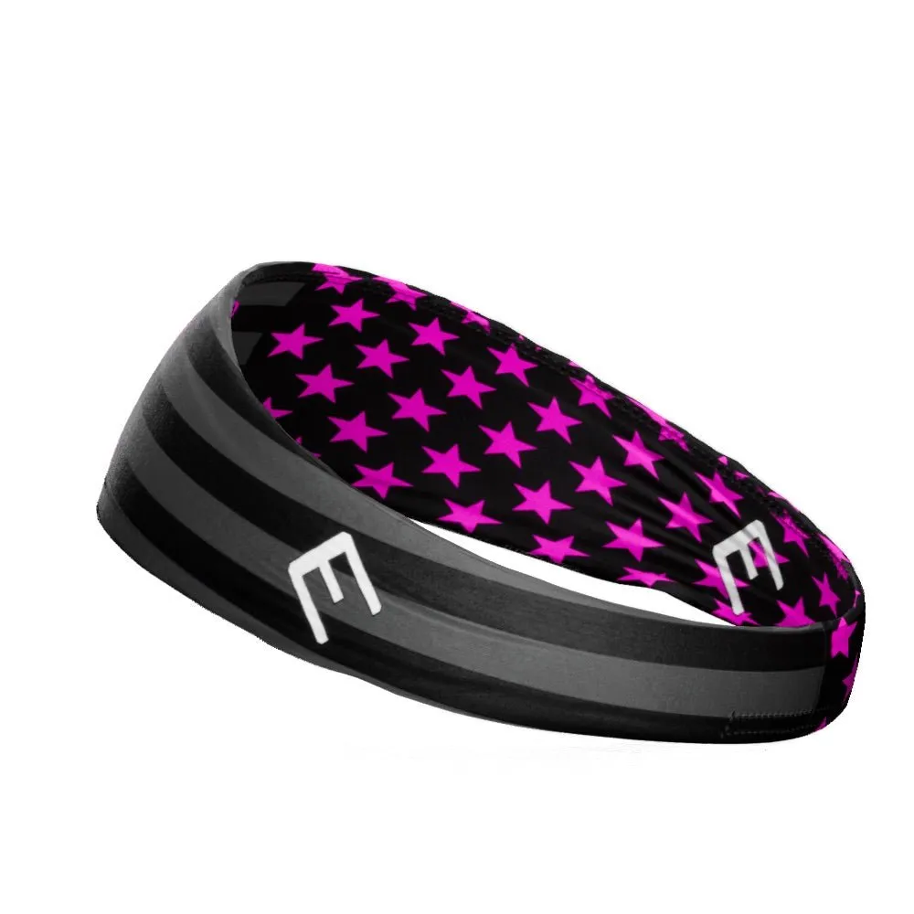 Shadow USA Flag - Breast Cancer Awareness Headband