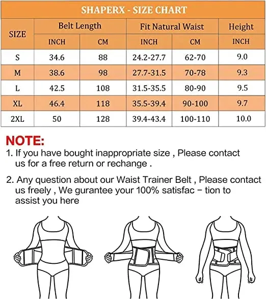 SHAPERX Waist Trainer Belt, Sports Girdles for Women