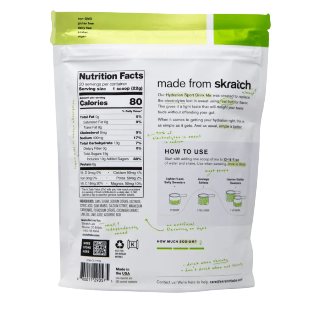 Skratch Labs - Sport Hydration Drink Mix Bag - Cucumber & Lime [Limited Edition]