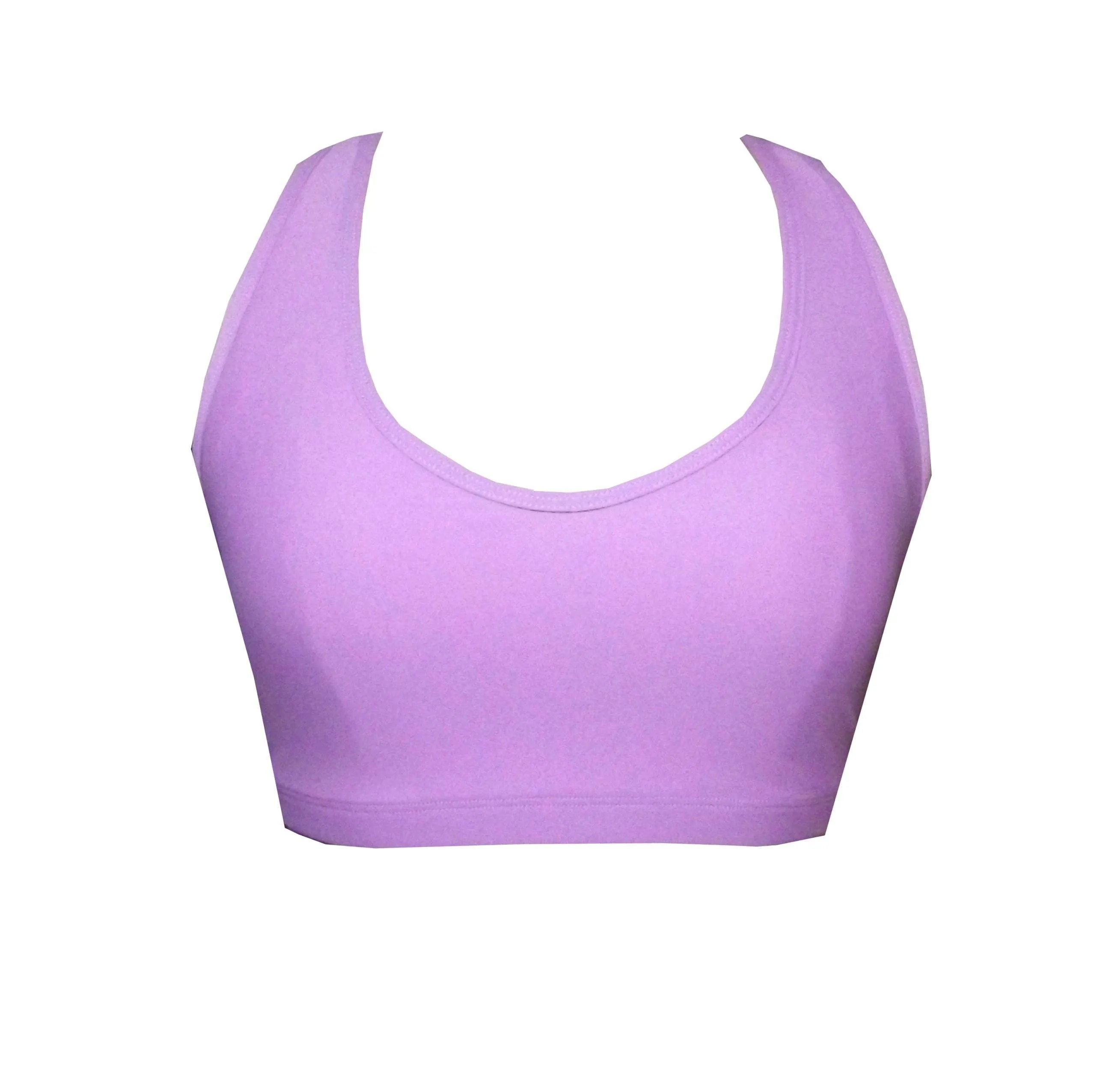 Strappy Lilac Sports Crop Top BK130