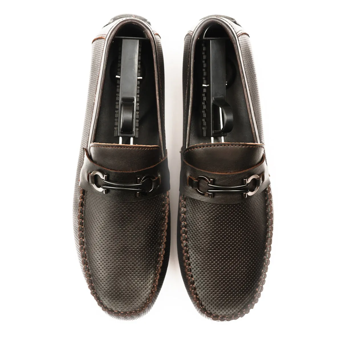 Suede-lined Leather Moccasins