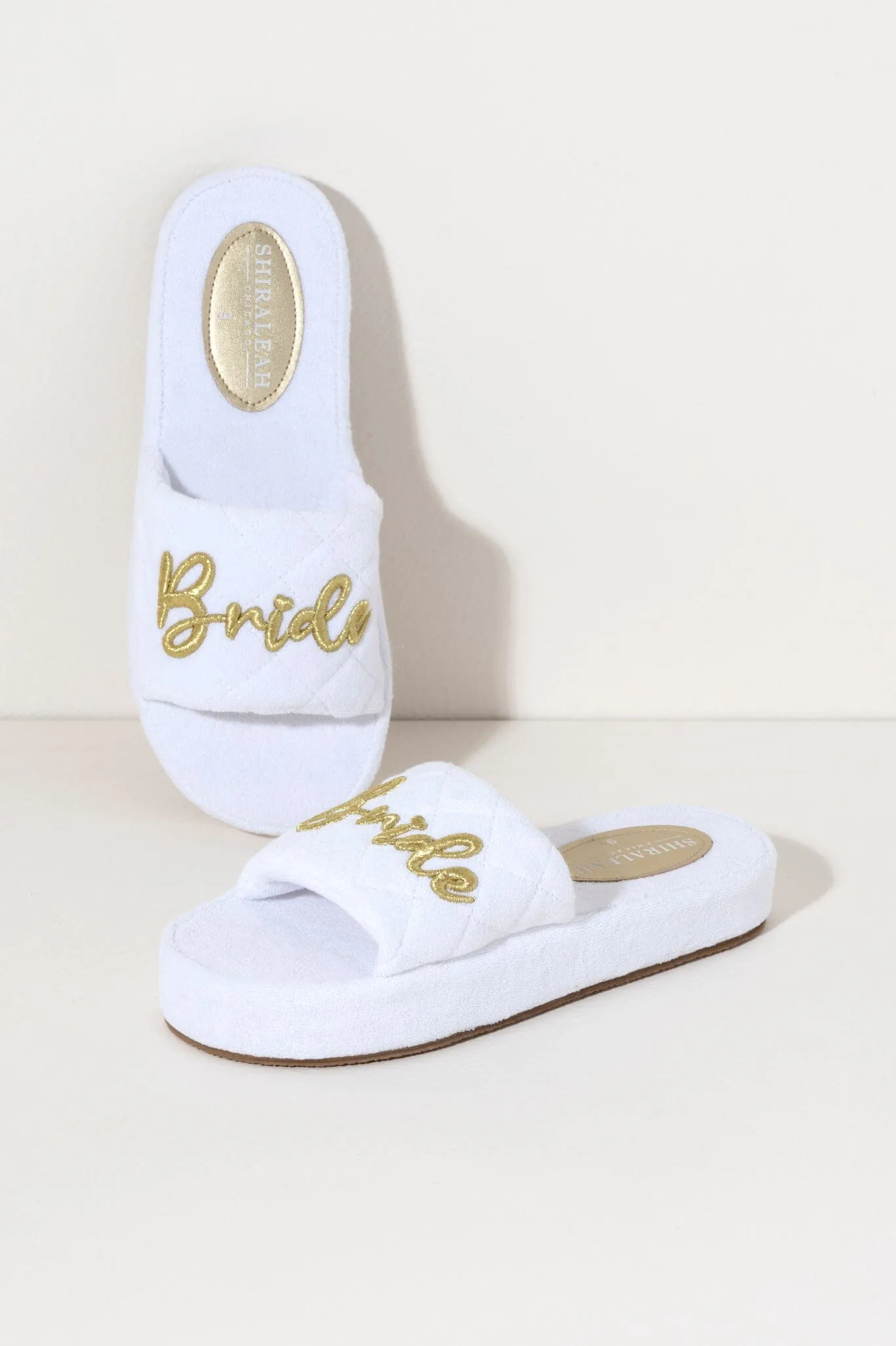 Terry "Bride" Pool Slides | White