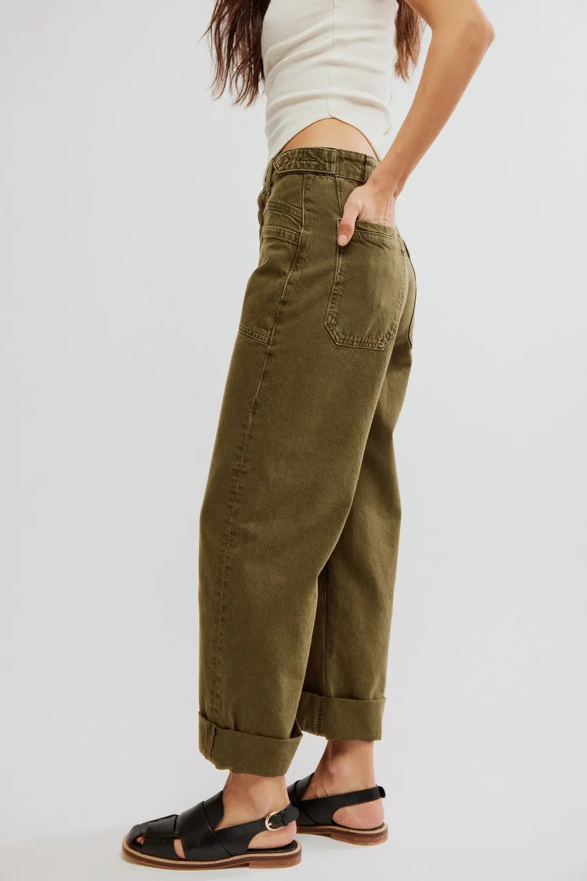 The Palmer Cuffed Jean By Free People - Army