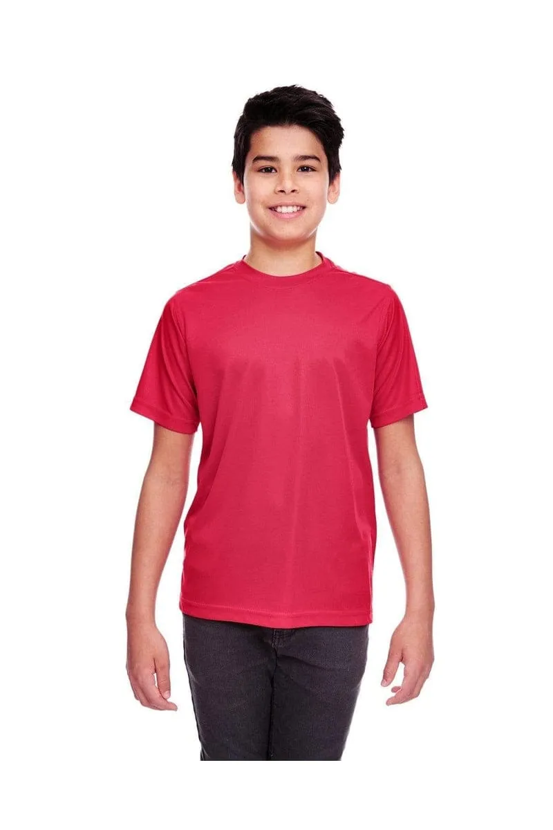 UltraClub 8420Y: Youth Cool & Dry Sport Performance Interlock T-Shirt