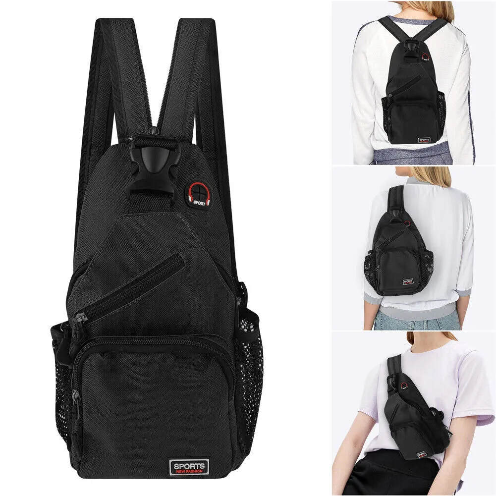 US 1-2 Pack Water-Proof Chest Pack Travel Shoulder Sling Backpack Crossbody Bag