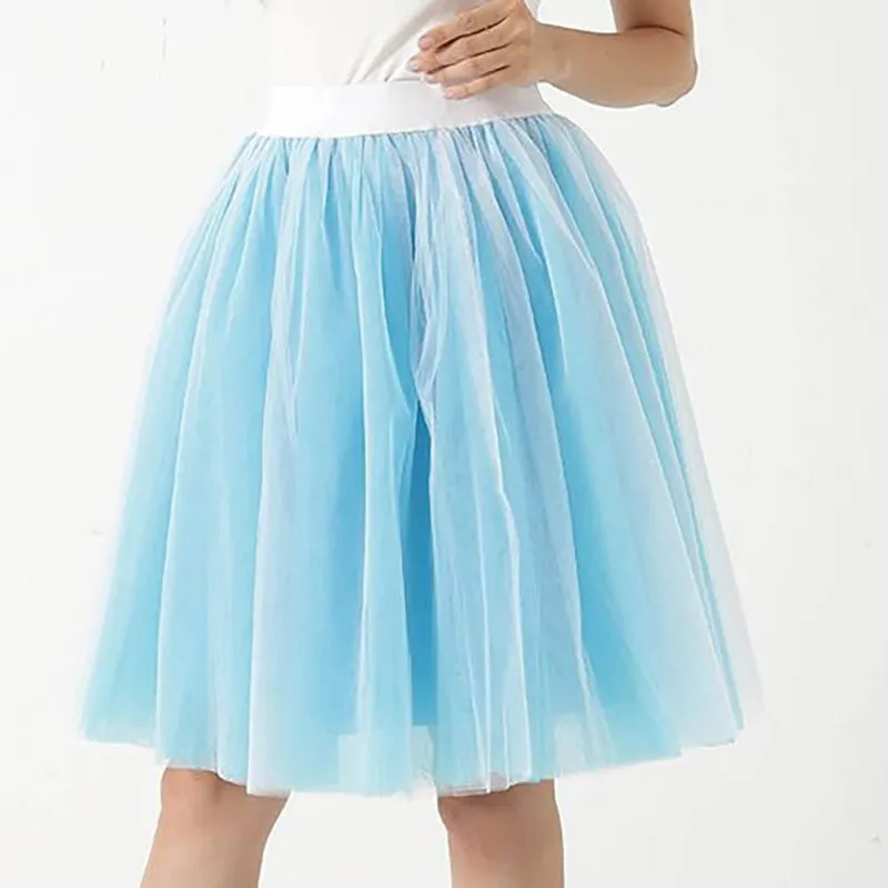 Whimsical Women's Multi-layer Knee Length Puffy Tulle Skirts