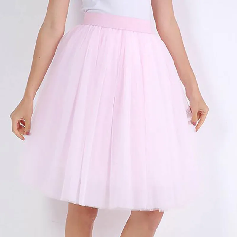 Whimsical Women's Multi-layer Knee Length Puffy Tulle Skirts