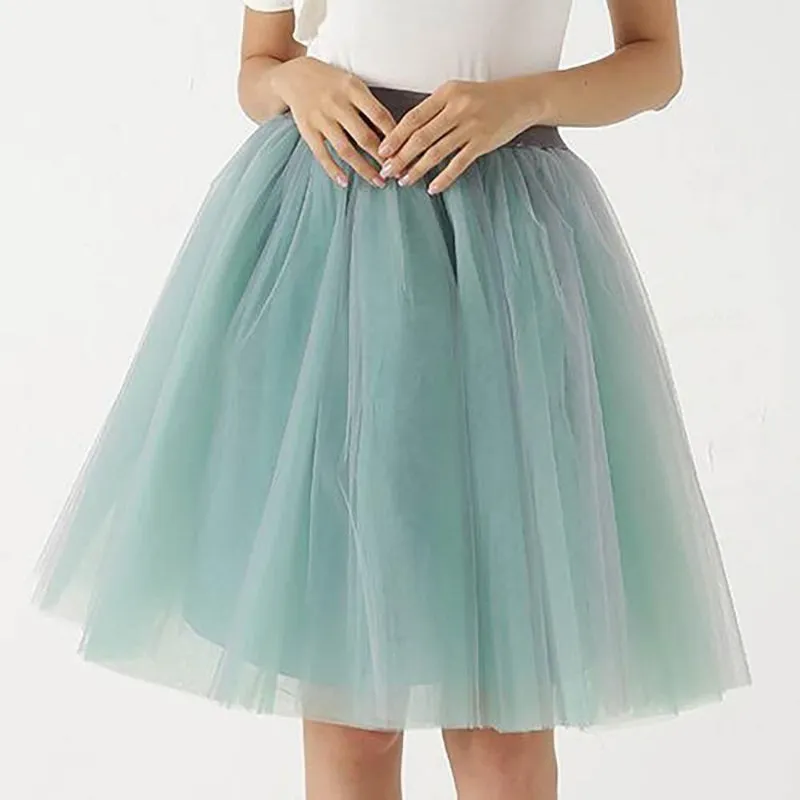 Whimsical Women's Multi-layer Knee Length Puffy Tulle Skirts