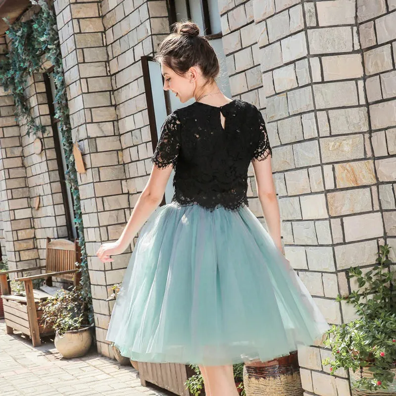 Whimsical Women's Multi-layer Knee Length Puffy Tulle Skirts