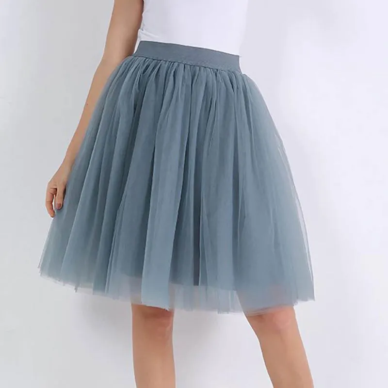 Whimsical Women's Multi-layer Knee Length Puffy Tulle Skirts