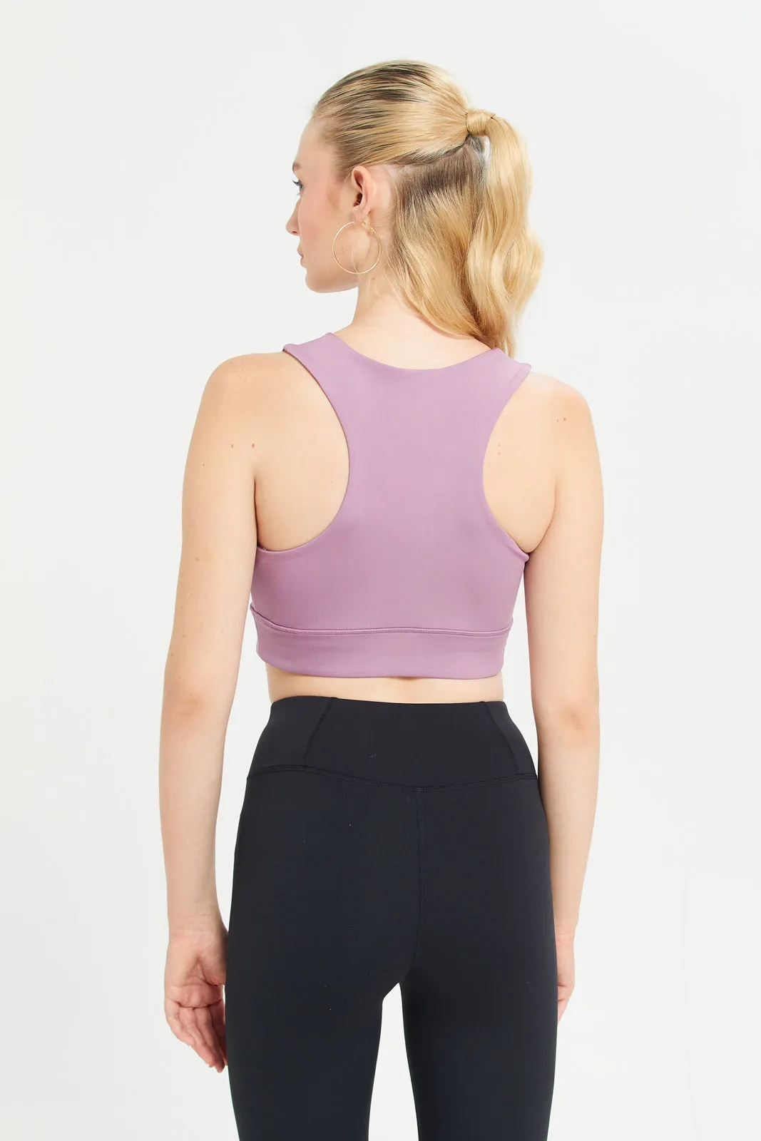 Women Mauve Performance Sports Bra