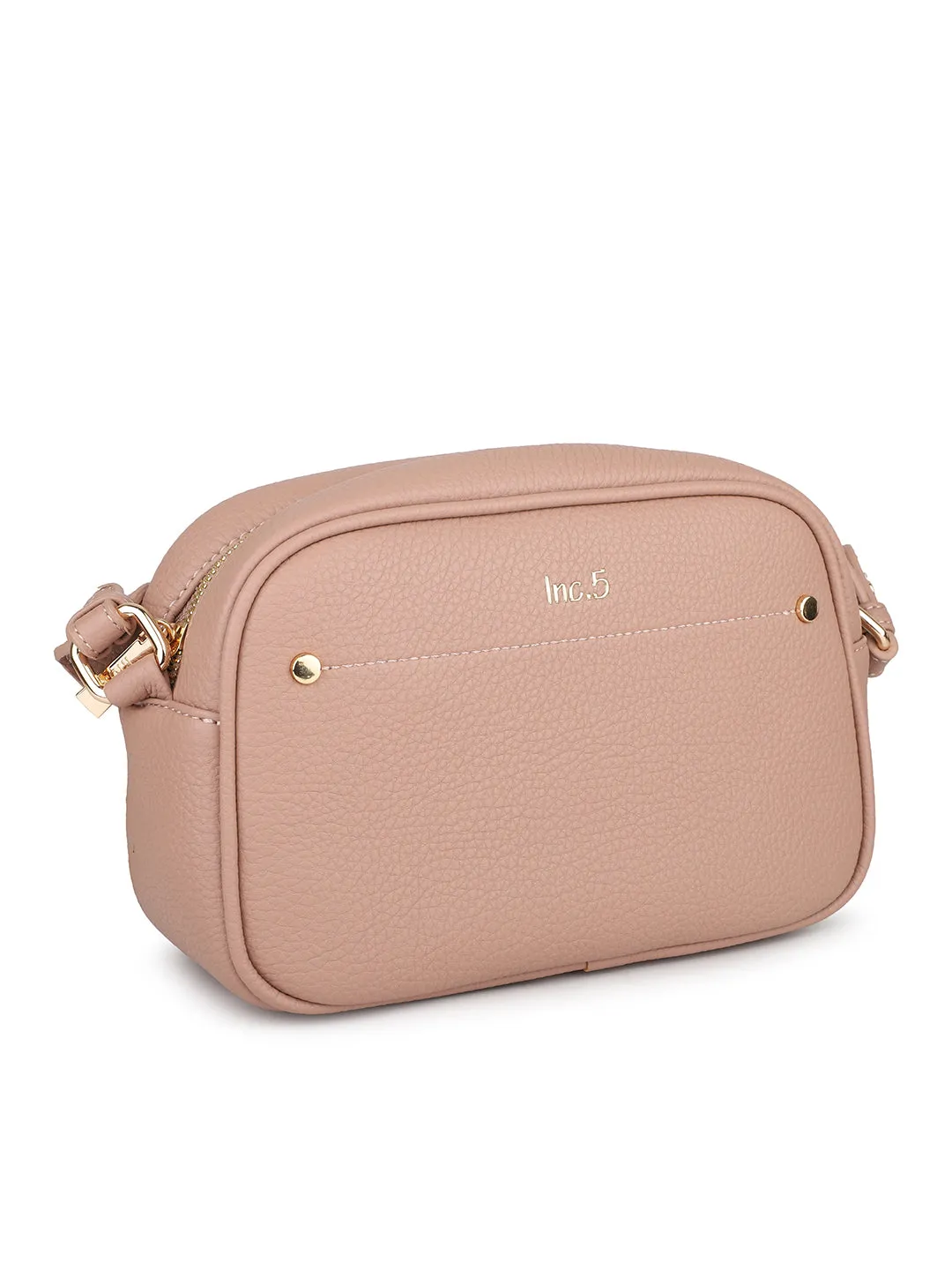 Women Pink Structured Sling Bag