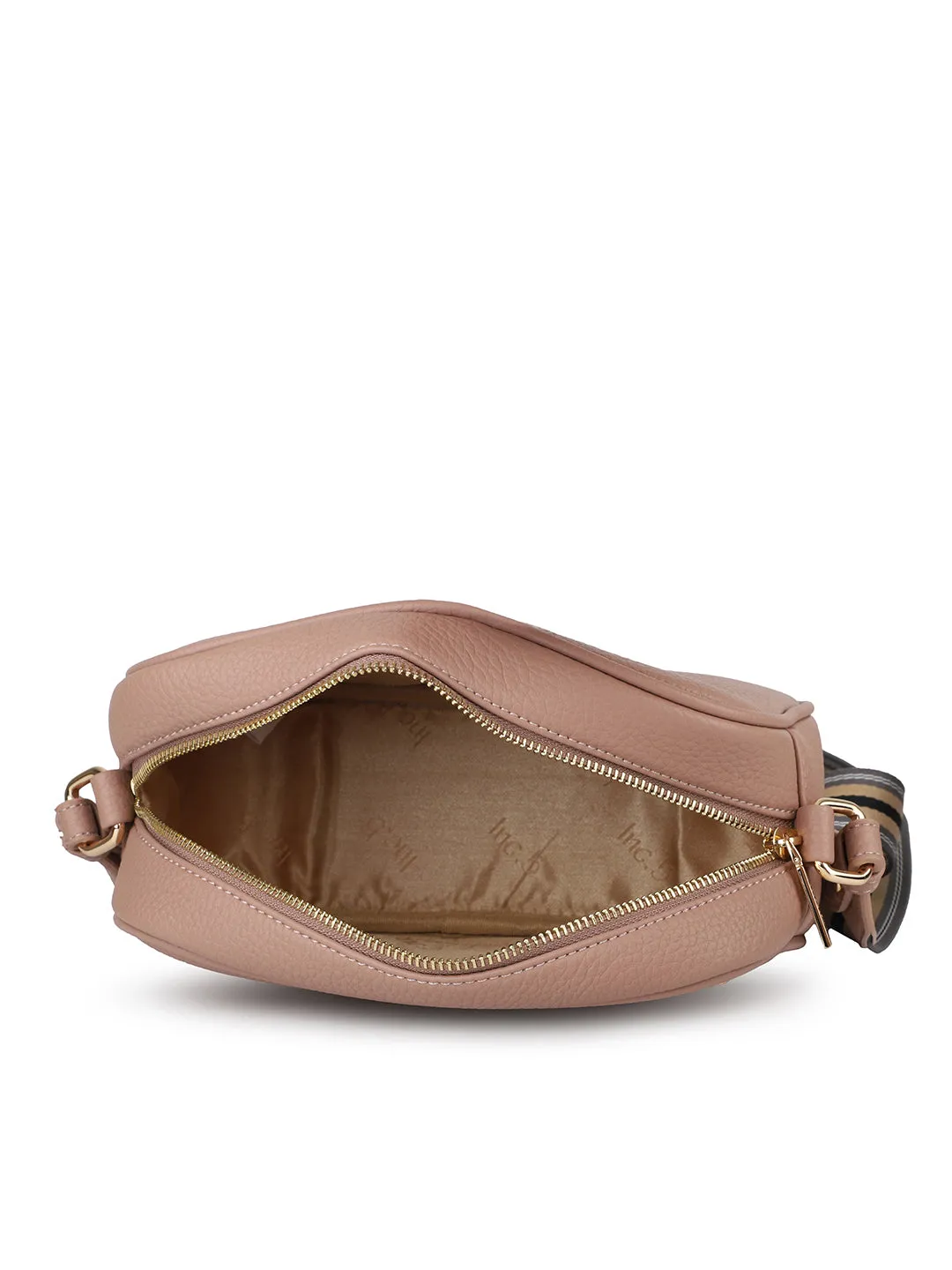 Women Pink Structured Sling Bag