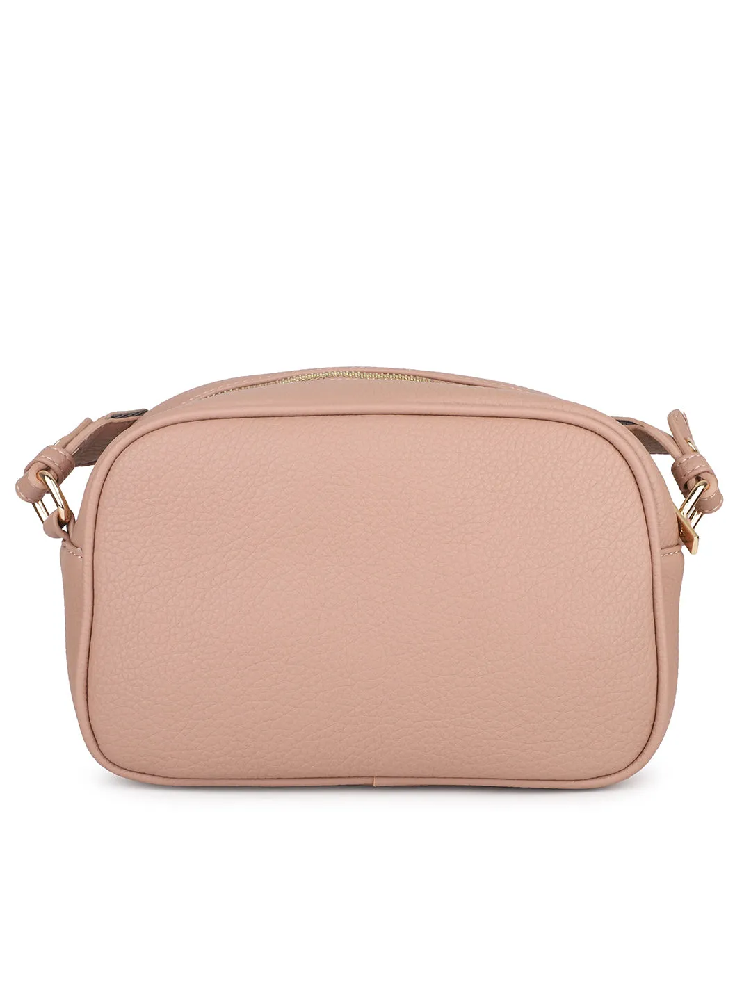 Women Pink Structured Sling Bag