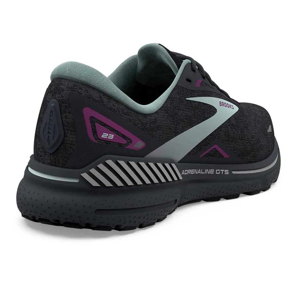 Women's Adrenaline GTS 23 Running Shoe - Black/Light Blue/Purple- Regular (B)