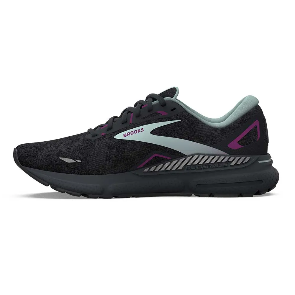 Women's Adrenaline GTS 23 Running Shoe - Black/Light Blue/Purple- Regular (B)