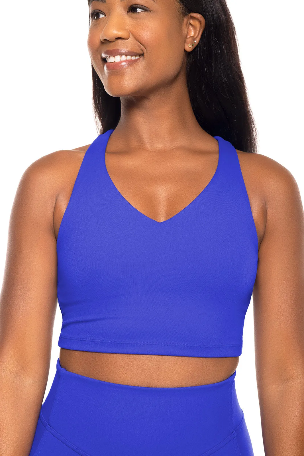 Women's Ananda Long Line Sports Bra  |  Baja Blue