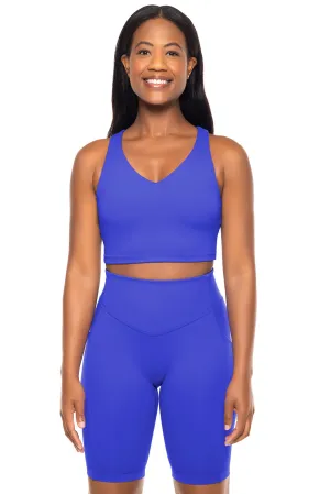 Women's Ananda Long Line Sports Bra  |  Baja Blue