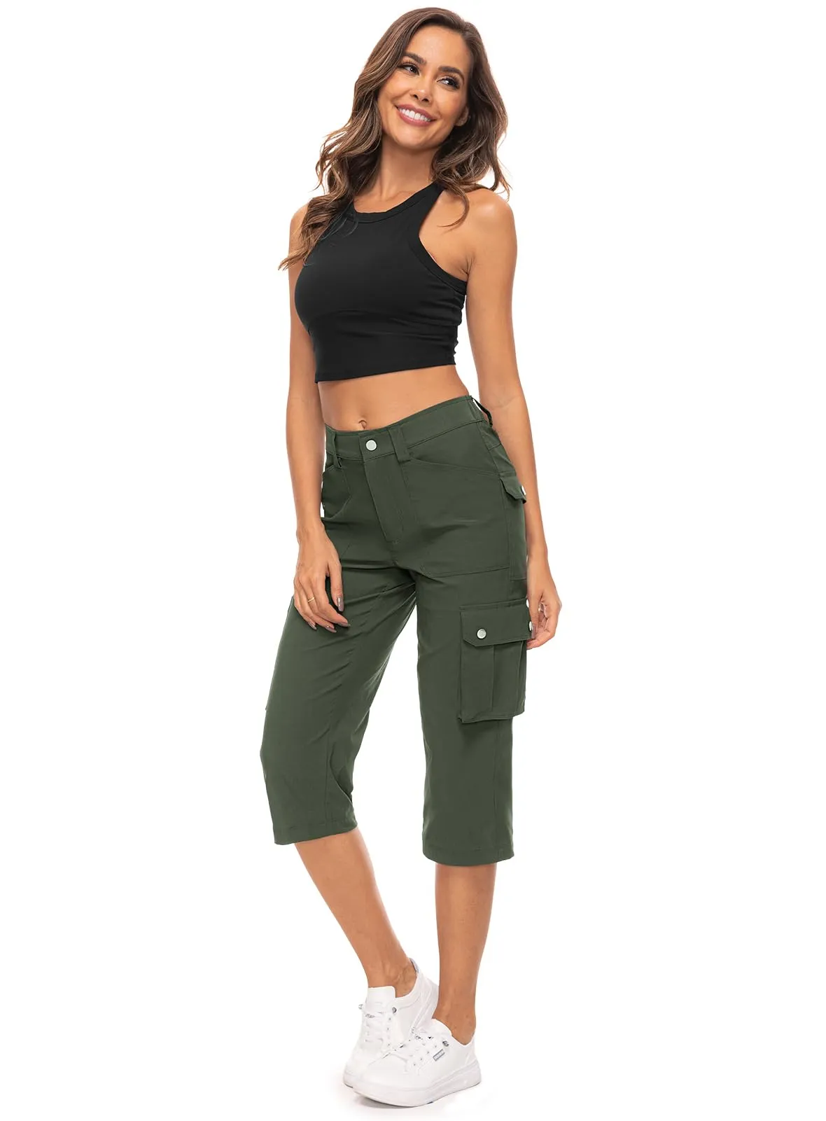 Women's Cargo Capris Pants 12