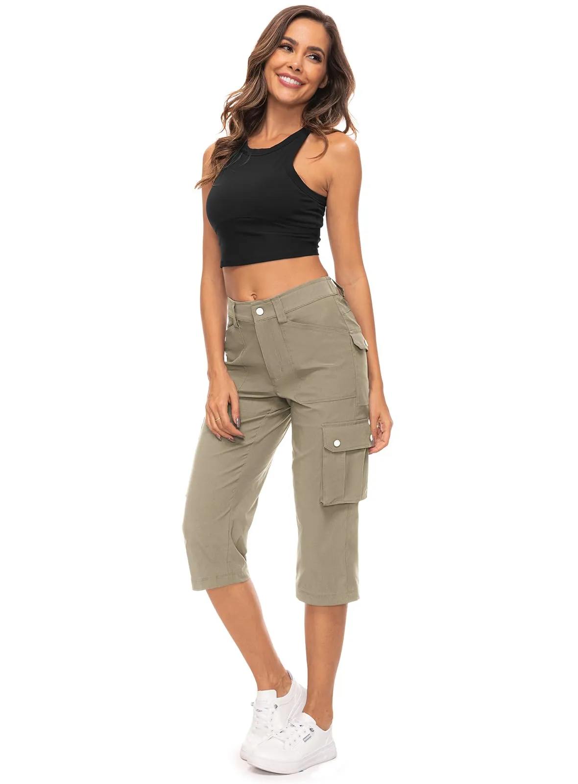 Women's Cargo Capris Pants 12