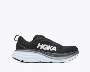 Women's HOKA Bondi 8 Wide Running Shoe in Harbor Black / White