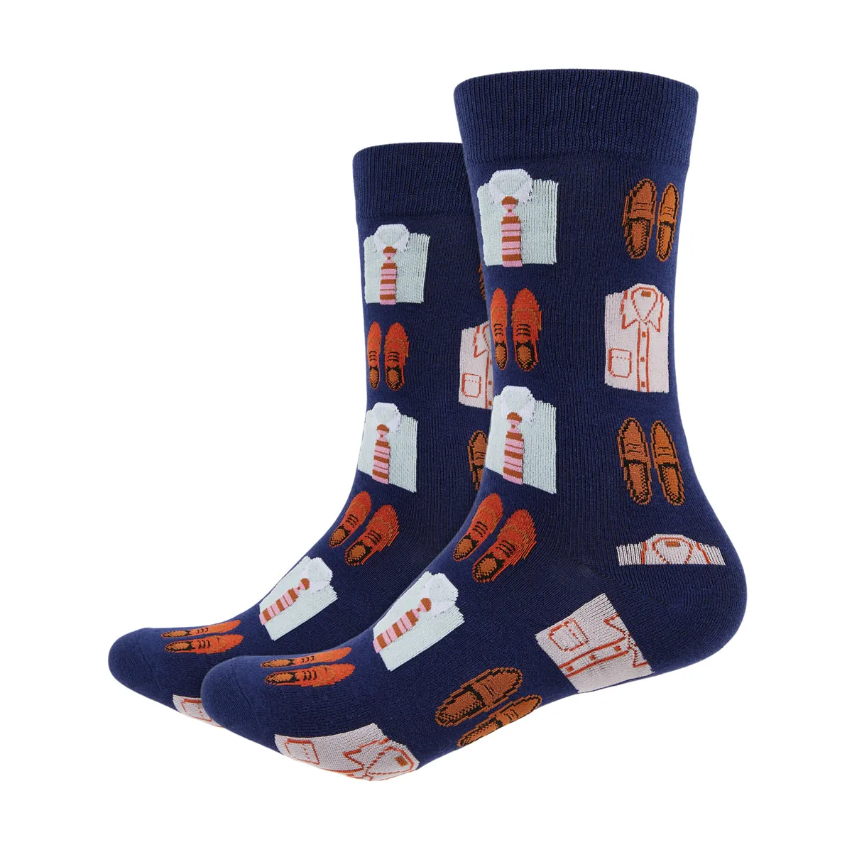 Work Day Printed Crew Length Socks