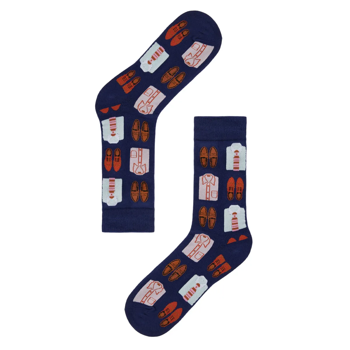 Work Day Printed Crew Length Socks