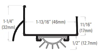 Wrap Around Combination Door Shoe With Vinyl Weatherseal for 36" Door - Dark Bronze Anodized